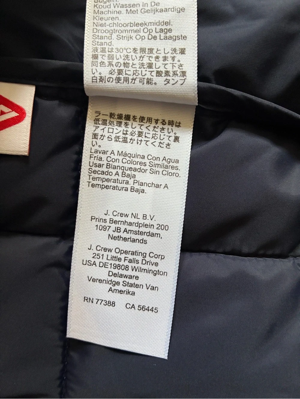 J. Crew Black Quilted Zip-Front Puffer Jacket